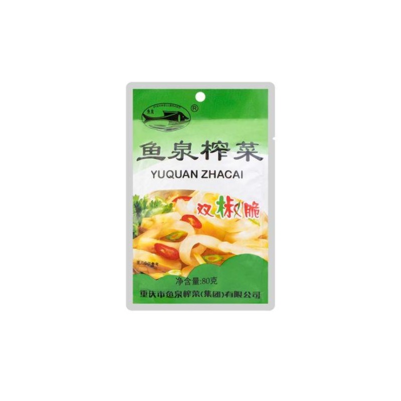 YU QUAN PRESERVED MUSTARD STEM (鱼泉榨菜 80G)